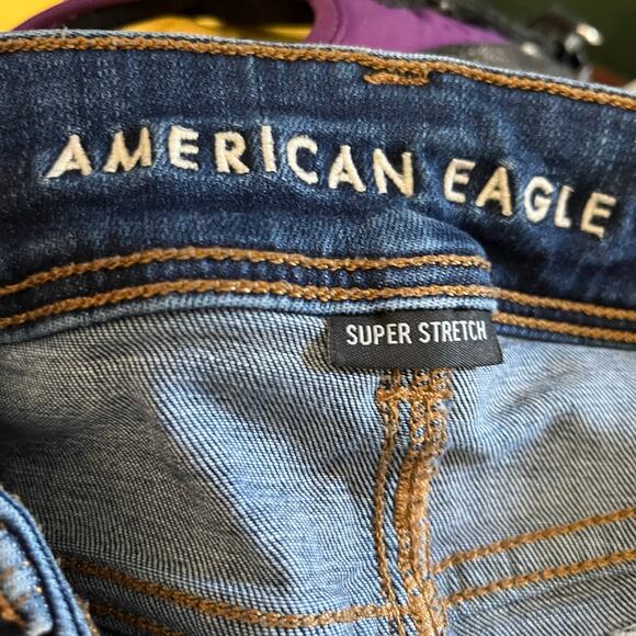 American Eagle Super Stretch Jeans 10 Kick Boot Flared Western Casual Cowgirl - Picture 7 of 8